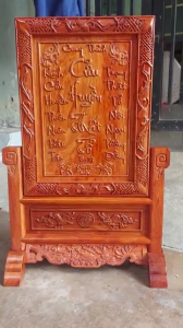 Khung ảnh thờ-Bài vị cửu huyền thất tổ gỗ hương cao cấp 3 size