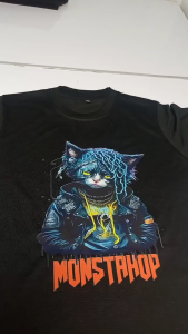 MONSTAHOP KIDS: Kaos Anak Laki-Laki & Perempuan Motif Kucing Hitam Bahan 24s