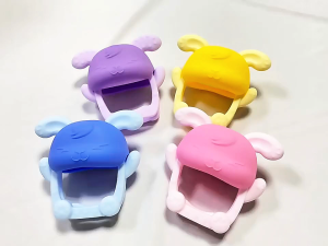 LAKOE Teether Bayi Model Kelinci/Mainan Rabbit Teether Gigitan Bayi Bentuk Gelang Bpa Free