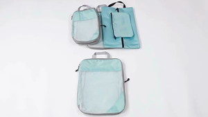 Edens 4pcs Compression Packing Cubes Set Travel Nylon Waterproof Storage Bag Portable Luggage Suitcase Organizer Extensible Packing - Fulfilled by Edens