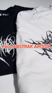 KAOS ATASAN PRIA WANITA OVERSIZE COWOK CEWEK ABSTRAK ARISTIK Harajuku