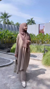 ENOSTE [COD] - QAMIRA ONE SET ROK / Gamis One Set Hijab 2024 / Setelan Gamis Plus Kerudung / Baju Gamis Muslimah Syari Qamira Set Rok / Outhers