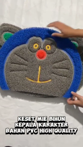 Keset Karpet Mie Bihun Kepala Karakter DORAEMON Bahan PVC Premium Tebal