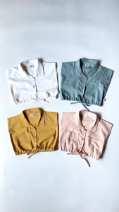 BOHOPANNA - NAOKILOE CROP POCKET SHIRT - Atasan Anak Perempuan 1-4 TAHUN