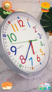 BiDi & Kids Education Wall Clock Early Childhood School bedroom silent clock (10/12inch)