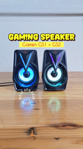 SPEAKER GAMING RGB - Speaker Full Bass Spiker Aktif Stereo LED RGB Spiker Speker Sepiker Sepeker PC Komputer Laptop Leptop Bass Audio Salon Ngebas Gamen GS1