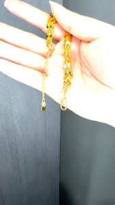 Emas Bangkok Emas Korea 24K Bracelet Ring Gold Plated Rantai Gelang Tangan & Cincin Emas Sadur Perempuan emas 916 L