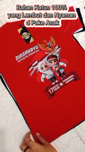Kaos Anak Kemerdekaan Dirgahayu Lengan Panjang Premium/Usia 1-14 Tahun/Catton Combed 30s