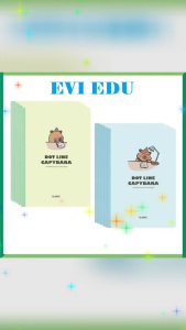 Lốc 5 quyển vở kẻ ngang chấm may dán gáy Capybara 80 trang  B5 Klong 828