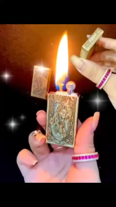 bật lửa zippo slim hình tỳ hưu - xài xăng