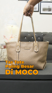 MOCO Muda Fashion Tas Totebag Wanita Unik Kulit PU Kapasitas Besar Sampai 23 Liter Kuliah Kerja 8786