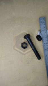 BAUT MUR BAJA HTB GRADE 8.8 M14X100 HALF DRAT PANJANG 10CM 10 CM BAUD KUNCI 22  HITAM M14 X 100 14X100 14 X 100 DIAMETER DRAT 14MM PITCH DRAT 2.0 SKRUP SEKRUP