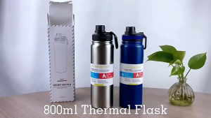 800ML Stainless Steel Insulated Vacuum Flask with Tea Filter Hot & Cold Double Wall Drinking Bottle / Botol Air Sukan