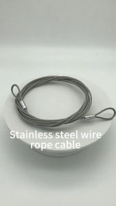 (ยาว1เมตร)ลวดสลิง ลวดสลิงเหล็ก หนา 3mm 4mm 5mm ลวดสลิงหุ้ม PVC พร้อมห่วงหัวท้าย ใช้งานเอนกประสงค์ ล็อคมอไซค์ รถจักรยาน เชือกแขวนเสื้อผ้ากลางแจ้ง