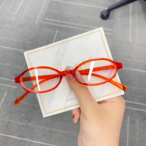 Fashionable Artistic Glasses Glasses for Nearsighted 0 to -300 Niche Jelly Color Spicy Girl Small Oval Frame