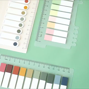 200pcs Retro Morandi Sticky Pet Note Colorful Sticky Notes Bookmark Sticker Pad Label Notepad School Office Stationery