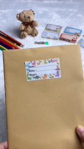 Isi 20 Stiker Mapel karakter - Label Buku Pelajaran Sekolah - Stiker mata pelajaran