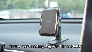 YESIDO C204 New Generation Car Mobile Phone Magnetic Mount Bendable Base Six N42 Rubidium Magnets Nano Strong Adhesive Solid Adhesion Premium Yesido Model C204