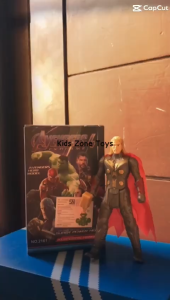 KZT Mainan Anak Avanger Thor / Tinggi Robot +/- 15 Cm Marvel Action Figure Lampu Laser