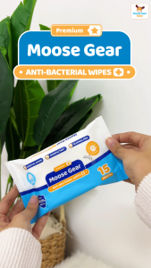 Moose Gear Baby Wipes Premium Antibacterial 45sheets 3PACKS Kills 99.9% Germs Thick & Soft