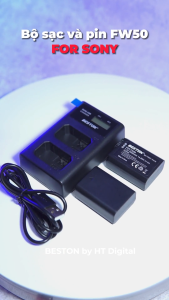 Bộ 2 pin Beston NP-FW50 và sạc đôi cho Sony NP-FW50 A6000 A6300 A6500 A7 A7 II A7R A7S (Hàng chính hãng)