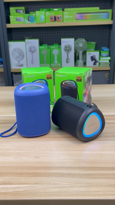 ROBOT Bluetooth Speaker Bluetooth 5.3 Stereo  RB120  5W RGB Waterproof IPX4 1200mAH Portable Audio Bluetooth SD Card Slot Aux Port 12 Months Warranty