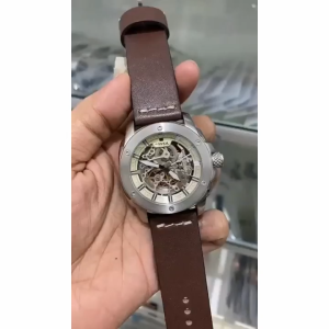 [Promo] Jam Tangan Pria FS ME3083 / ME 3083 Modern Machine Automatic Skeleton Dial Leather Original Garansi 2 Tahun [✔COD][100% Authentic]