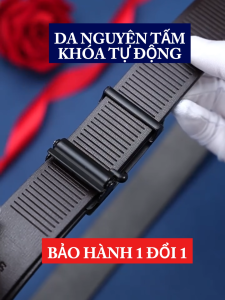 Thắt lưng nam da cao cấp Dây nịt phong cách hàn quốc khóa tự động RT01 bản 3.3cm