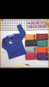 พร้อมส่ง เสื้อลายปักหมี แขนยาว ผ้าเด้ง นุ่ม ไม่หด ไม่ย้วย เนื้อผ้าสีเปนเด๊กส์