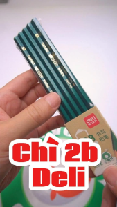 Hộp 10 Bút Chì Gỗ 2B Deli cho Học Sinh tập viết và tô chắc nghiệm 33312 - 58104