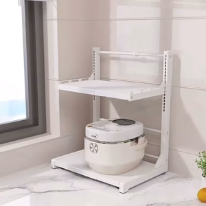 *SG Stock* Height Adjustable & Expandable Microwave Oven Rack Kitchen Countertop Organizer Rack Kitchen Storage Rack Toaster Rack Air Fryer Rack Rice Cooker Rack Kettle Rack Coffee Machine Rack Oven Holder Oven Stand Toaster Stand