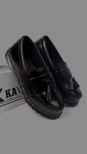 KAVILAZ true style yourself Sepatu Pria Loafer Carlos Dokmart Black Doff Formal Kerja Kode Z24