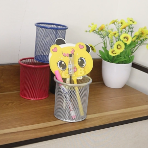GTB - R010 Basket Tempat Pena Alat Kantor Holder Bulat Petak Import Murah