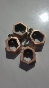 Klem Cincin Grounding Segi Lima Isolator Kabel Penangkal Anti Petir