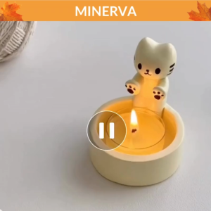 Giá đỡ nến tealight mèo con dễ thương trang trí nhà cửa quà tặng bạn bè