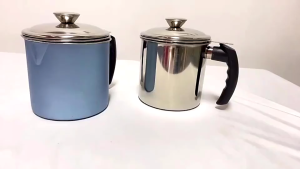 Stainless Steel Oil Container Oil Strainer Tray Healthy Kitchen Cooking Grease Filter Oil Fat