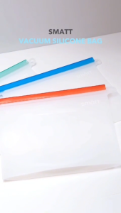 Smatt Vacuum Silicone Bag - Zip Lock Food Bag Silikon Tempat Makanan Breastmilk Storage Kantong Asi Silicon Bag Penyimpanan Pompa Asi