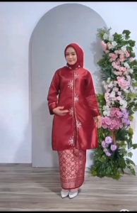STELAN DAN ATASAN TUNIK MAURA/TUNIK KURUNG BAHAN BRIDAL/TUNIK MELAYU