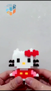 SMY Nano Blocks Hello Kitty Mainan Anak Bricks Education Toys Balok Susun Puzzle Animasi 3D Model