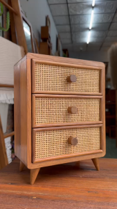 กล่องเก็บของ กล่องไม้สัก บุหวายแท้ สูง 30 x กว้าง 22 x ลึก 12 cm. (ประกอบแล้ว) กล่องใส่เครื่องประดับ กระทัดรัด งานสวยละเอียด