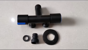 KRAN DOUBLE / STOP KRAN CABANG HITAM / KRAN AIR TEMBOK DOUBLE 1/2 INCH