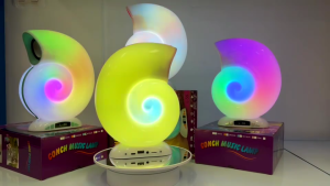 ลำโพงบลูมูธ L39 MINI ตั้งโต๊ะ ไฟ RGB การเชื่อมต่อบลูทูธ สามารถตั้งค่านาฬิกาปลุกได้ โคมไฟสร้างบรรยากาศแบบมัลติฟังก์ชันหอยสังข์ ช่วยให้นอนหลับสบาย