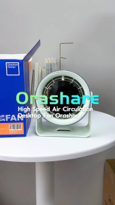 Orashare DF03 High Speed Air Circulation Desk Fan 4000mAh Ultra-Quiet Rechargeable Electric Fan 5 Speed Adjustable Desktop Wall Hanging Fan with 100 Gears Strong Wind for Household Kitchen Dormitory Office