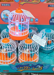 Electronic Birds Cage Toy Voice Control with Sound Realistic Voice Sensor Control Parrot Cage