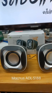 ลำโพงคอมพิวเตอร์ ตั้งโต๊ะ mini Speaker USB Port ยี่ห้อ MACNUS รุ่น ADL-S188 Black รับประกัน 1ปี