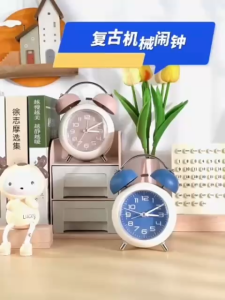 ส่งจากไทย!! นาฬิกาปลุกตั้งโต๊ะนาฬิกาปลุกโต๊ะเรียบง่ายดังพร้อมไฟและเสียงเรียกเข้ารุ่นคลาสสิกสไตล์ย้อนยุคนาฬิกาปลุกนักเรียนนาฬิกาปลุกสําหรับเด็ก