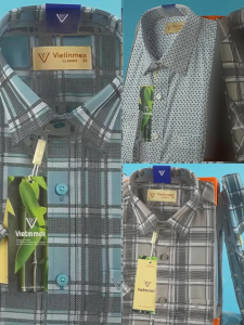 Áo sơ mi nam công sở chất liệu vải sợi tre thương hiệu vietinmex size từ 37 đến44