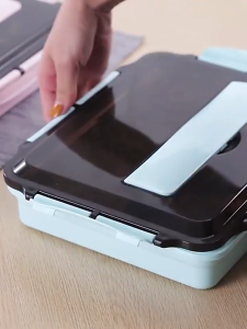 Lunch Box Bento Kotak Bekal Makan Siang 5 Sekat 1800ml Stainless