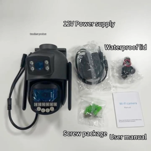 Wistino 10MP 2.4G 5G Wifi Camera Dual Lens Dual Screen Human Detect Auto Tracking 5K 8MP Outdoor Onvif Two-Way Intercom CCTV Camera