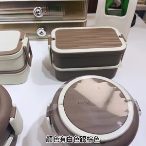 Kotak Makan Oval 2 Susun Lunch Box Terbaru Kapasitas 1400ml Kotak Bekal Ke Kantor dan Rekreasi